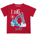 Loyola Marymount Lions Vive La Fete Excavator Boys Game Day Red Short Sleeve Tee