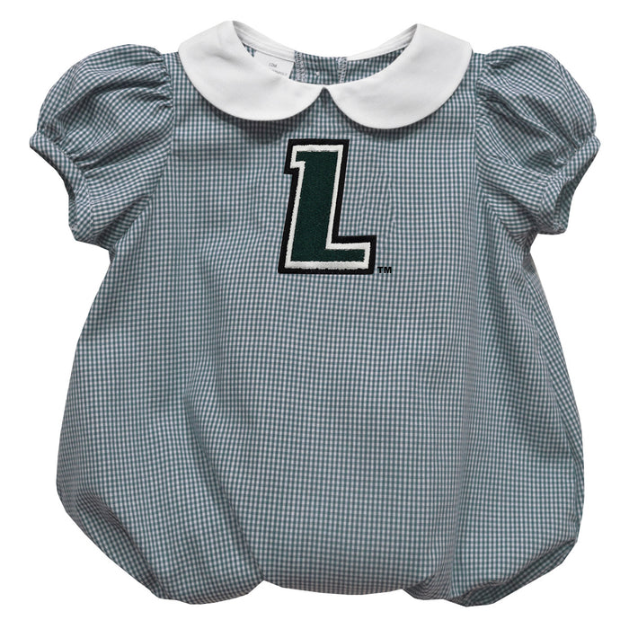 Loyola University Maryland Greyhounds Embroidered Hunter Green Girls Baby Bubble Short Sleeve