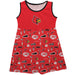 University of Louisville Cardinals Sleeveless Tank Dress Girls Red Repeat Print Hand Sketched Vive La Fete Impressions