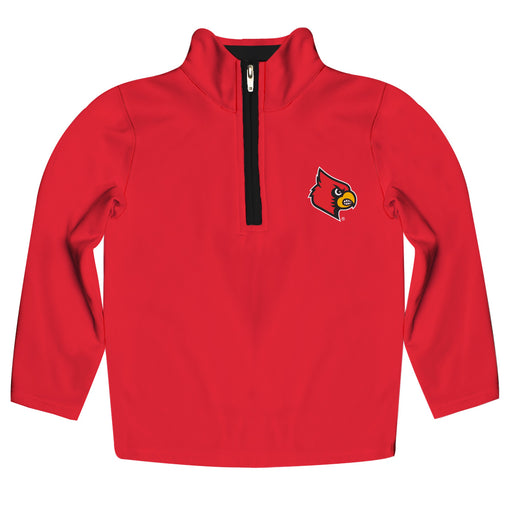 University of Louisville Cardinals Hand Sketched Vive La Fete Impressions Artwork  Red Quarter Zip Pullover V1