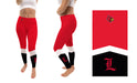 Louisville Cardinals Vive La Fete Game Day Collegiate Ankle Color Block Women Red Black Yoga Leggings - Vive La Fête - Online Apparel Store