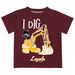 Loyola University Chicago Ramblers Vive La Fete Excavator Boys Game Day Maroon Short Sleeve Tee