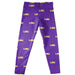 LSU Vive La Fete Girls Game Day All Over Logo Elastic Waist Classic Play Purple Leggings Tights - Vive La Fête - Online Apparel Store