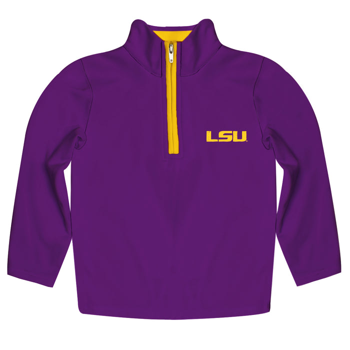 LSU Tigers Vive La Fete Impressions Artwork Purple Quarter Zip Pullover V1