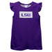 LSU Tigers Smocked Purple Knit Angel Sleeve