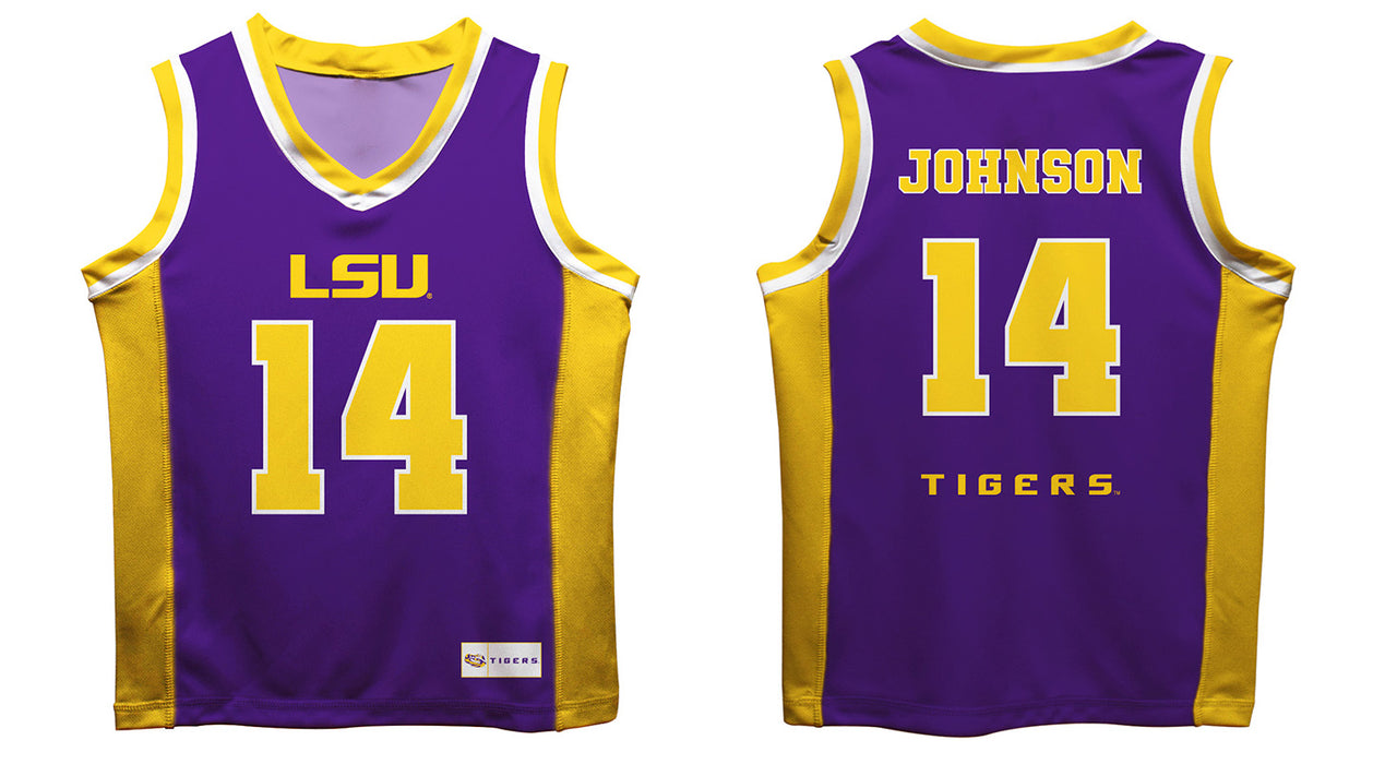 LSU Tigers Vive La Fete Flau'jae Johnson Game Day Purple Boys Basketball Jersey