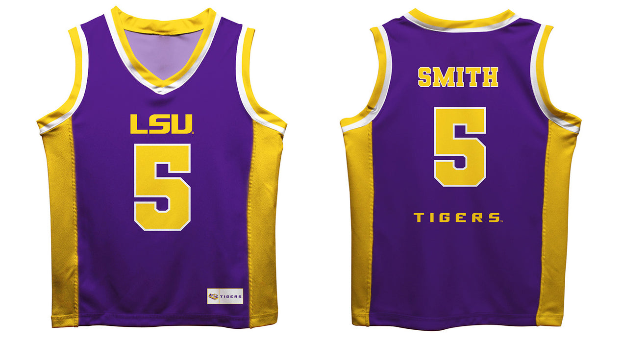 LSU Tigers Vive La Fete Sa'Myah Smith Game Day Purple Boys Basketball Jersey