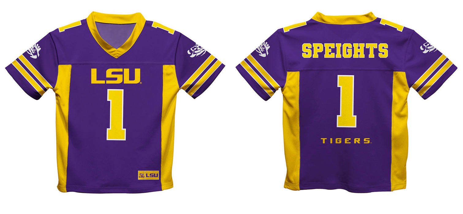 LSU Tigers Vive La Fete Omar Speights Game Day Purple Boys Football Jersey