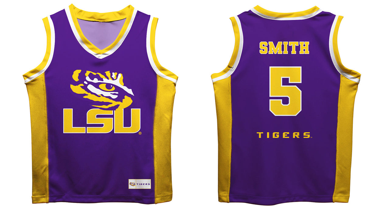 LSU Tigers Vive La Fete Sa'Myah Smith Game Day Purple Boys Basketball Fashion Top