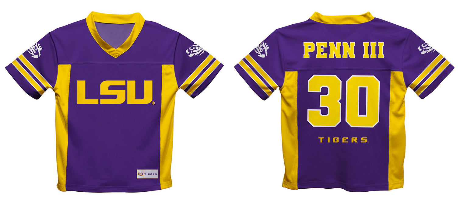 LSU Tigers Vive La Fete Greg Penn III Game Day Purple Boys Football Fashion Top