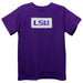 LSU Tigers Smocked Purple Knit Short Sleeve Boys Tee Shirt