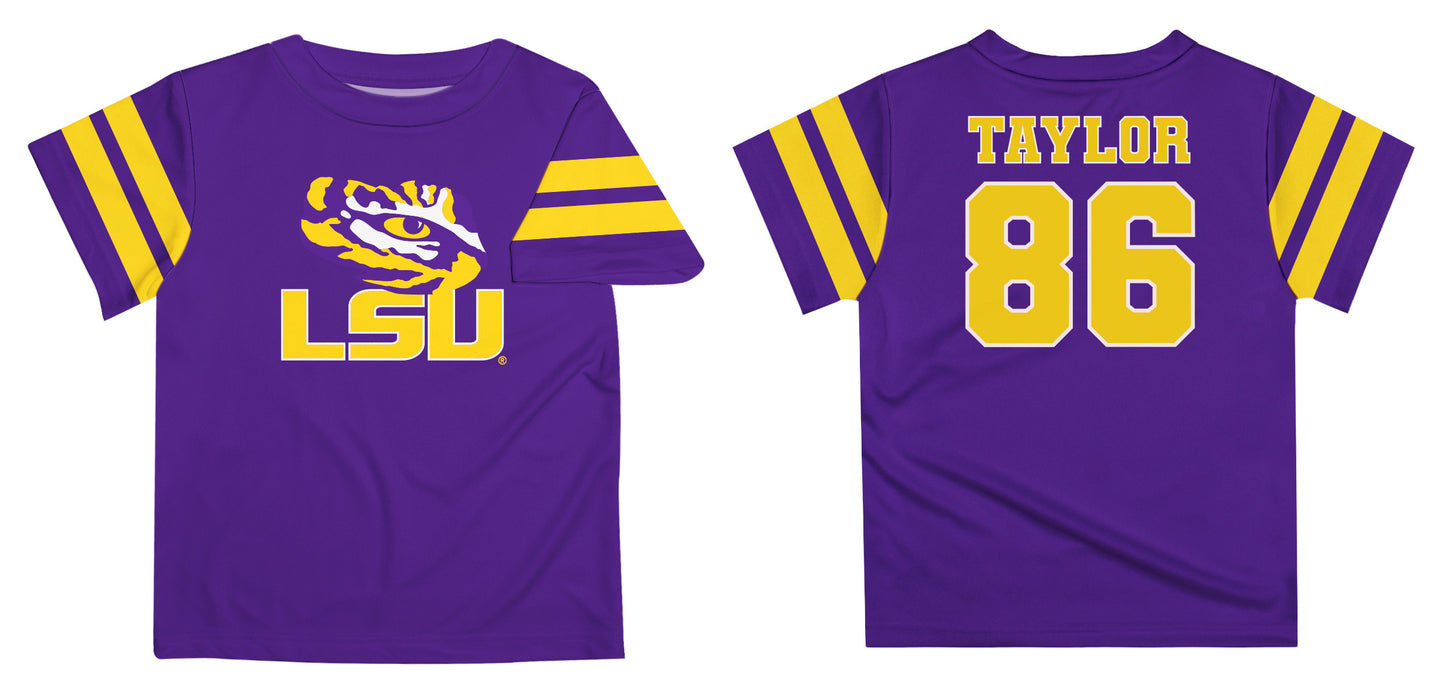 LSU Tigers Vive La Fete Mason Taylor Boys Game Day Purple Short Sleeve Tee