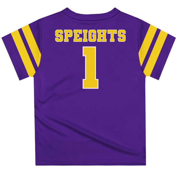 LSU Tigers Vive La Fete Omar Speights Boys Game Day Purple Short Sleeve Tee