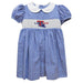 Louisiana Tech Bulldogs Smocked Royal Gingham Girls Dress