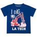 Louisiana Tech Bulldogs Vive La Fete Excavator Boys Game Day Blue Short Sleeve Tee