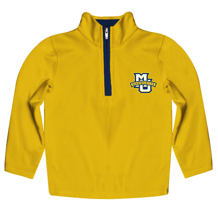 Marquette Golden Eagles Hand Sketched Vive La Fete Impressions Artwork  Gold Quarter Zip Pullover V1