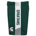 Michigan State Spartans Vive La Fete Game Day Green Stripes Boys Solid White Athletic Mesh Short - Vive La Fête - Online Apparel Store