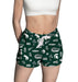 Michigan State Spartans Repeat Print Hand Sketched Vive La Fete Impressions Artwork Womens Green Lounge Shorts