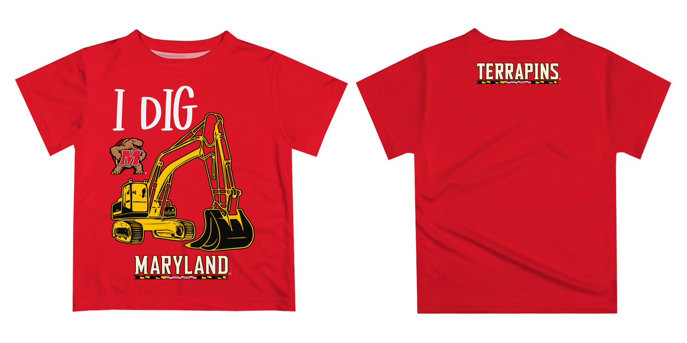 University of Maryland Terrapins Vive La Fete Excavator Boys Game Day Red Short Sleeve Tee - Vive La Fête - Online Apparel Store