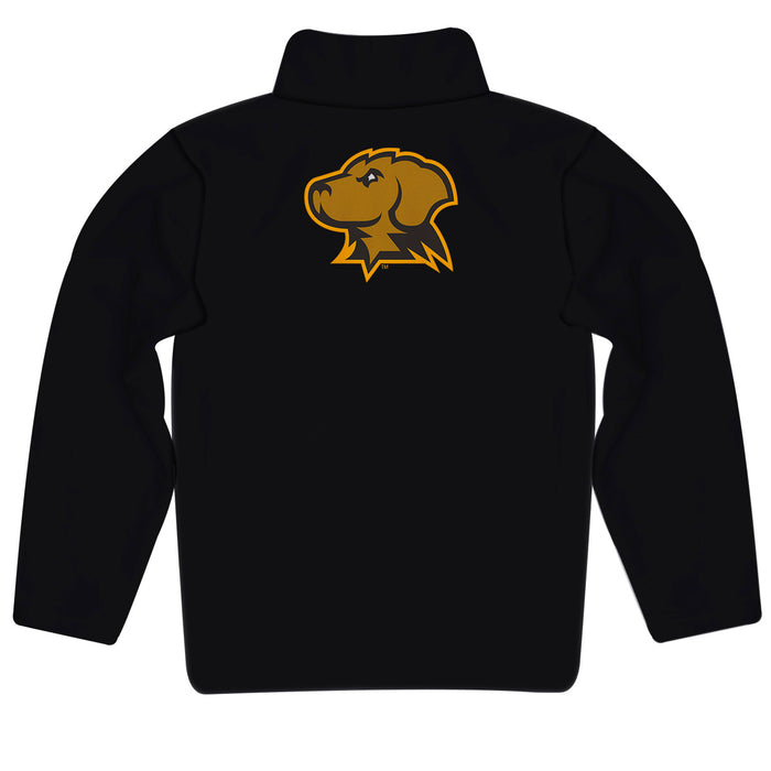 Maryland Baltimore County Retrievers Vive La Fete Game Day Solid Black Quarter Zip Pullover Sleeves