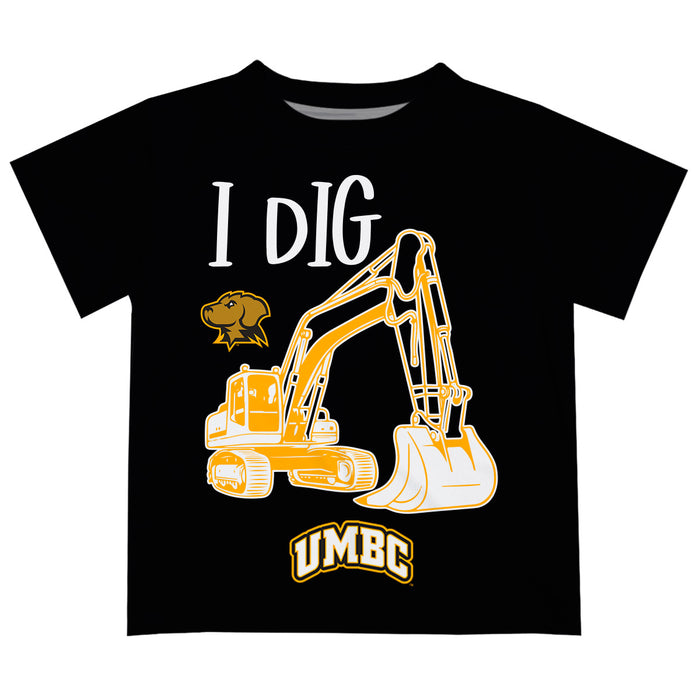 Maryland Baltimore County Retrievers Vive La Fete Excavator Boys Game Day Black Short Sleeve Tee