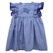 MTSU Blue Raiders Embroidered Royal Gingham Ruffle Dress