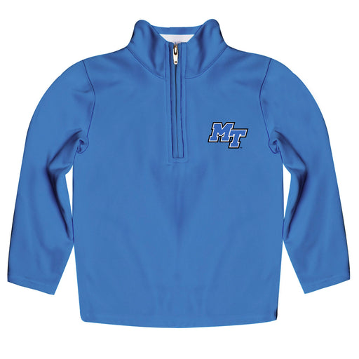 MTSU Blue Raiders Vive La Fete Logo and Mascot Name Womens Blue Quarter Zip Pullover
