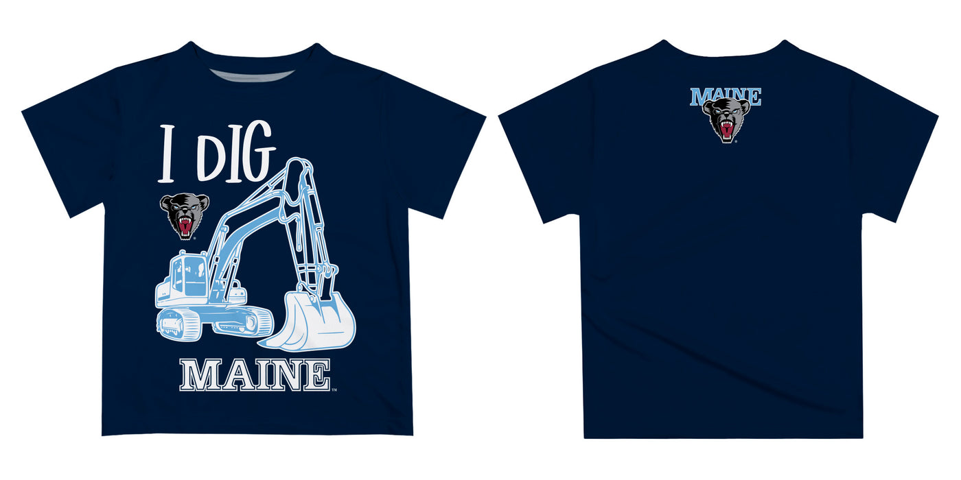 Maine Black Bears Vive La Fete Excavator Boys Game Day Dark Blue Short Sleeve Tee - Vive La Fête - Online Apparel Store