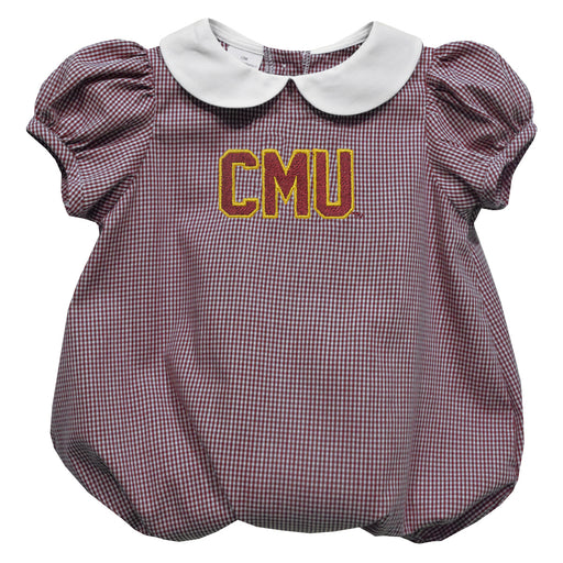 Colorado Mesa University Mavericks CMU Embroidered Maroon Girls Baby Bubble Short Sleeve