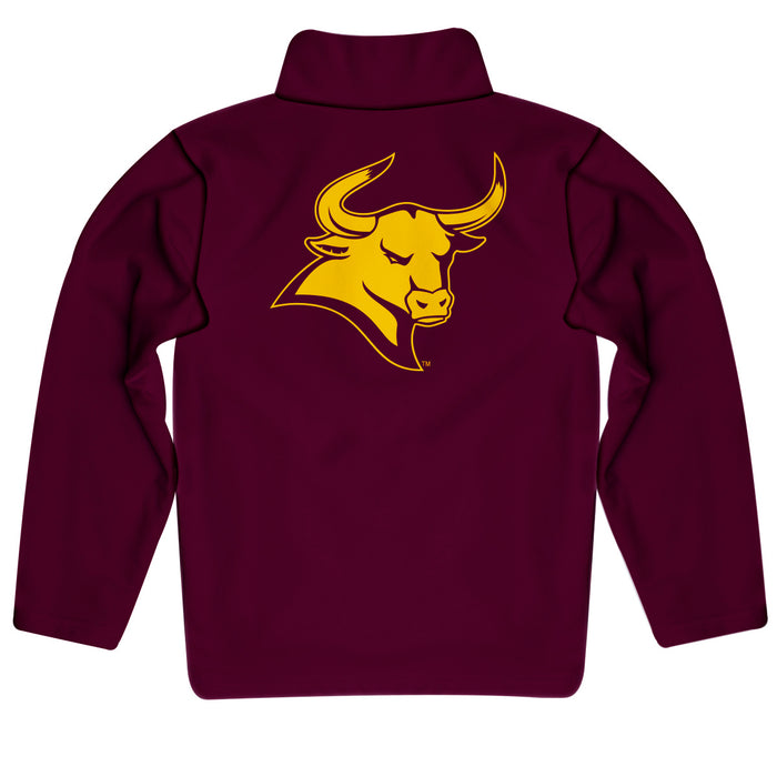 Colorado Mesa University Mavericks CMU Vive La Fete Game Day Solid Maroon Quarter Zip Pullover Sleeves