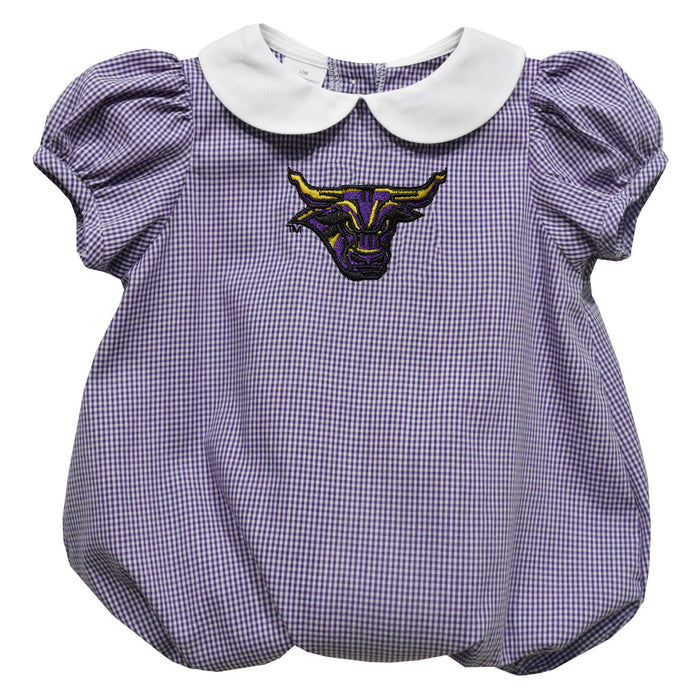 Minnesota State Mavericks Embroidered Purple Girls Baby Bubble Short Sleeve