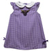 Minnesota State Mavericks Embroidered Purple Gingham  A Line Dress