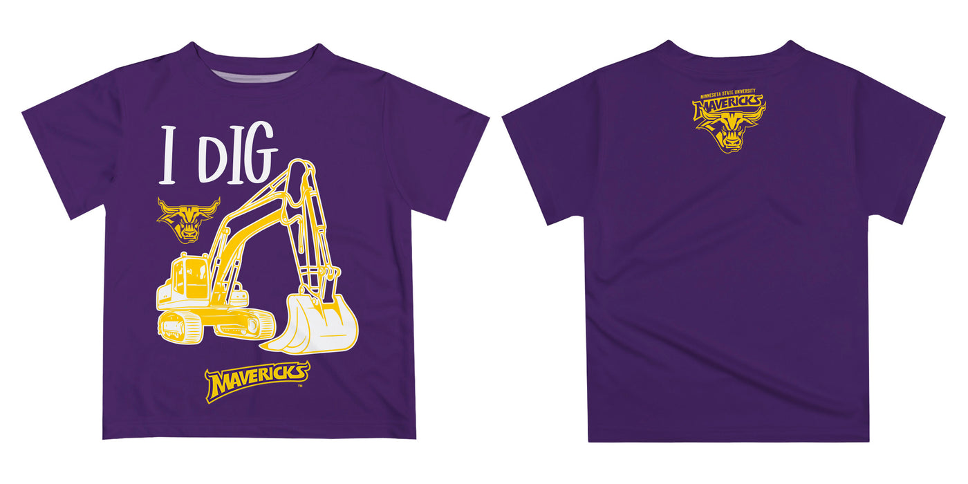 Minnesota State Mavericks Vive La Fete Excavator Boys Game Day Purple Short Sleeve Tee - Vive La Fête - Online Apparel Store