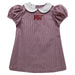 MIT Engineers Embroidered Maroon Gingham Short Sleeve A Line Dress