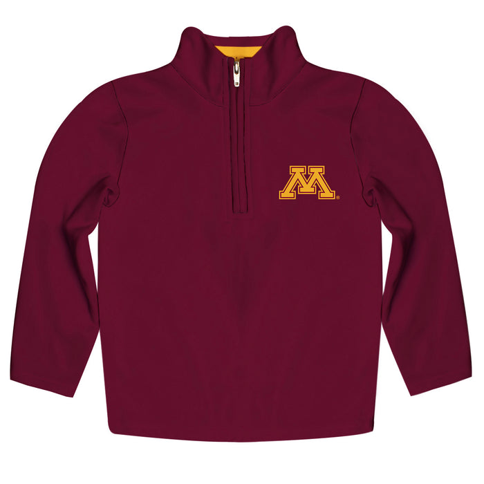 Minnesota Golden Gophers Vive La Fete Game Day Solid Maroon Quarter Zip Pullover Sleeves