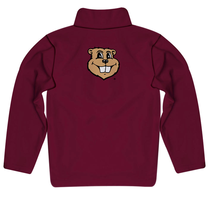 Minnesota Golden Gophers Vive La Fete Game Day Solid Maroon Quarter Zip Pullover Sleeves