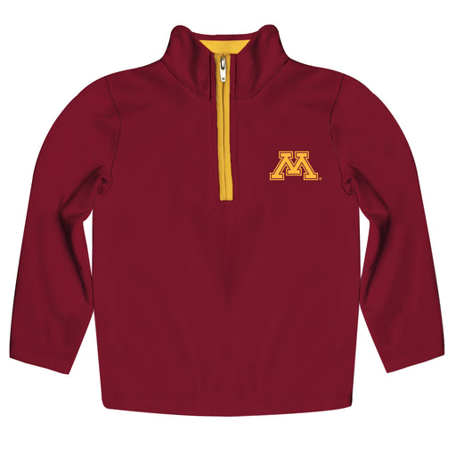 Minnesota Golden Gophers Hand Sketched Vive La Fete Impressions Artwork  Maroon Quarter Zip Pullover V1