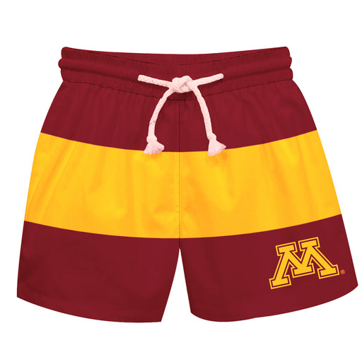 Minnesota Golden Gophers Vive La Fete Maroon Stripes Swimtrunks