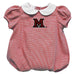 Miami Ohio RedHawks Embroidered Cardinal Red Girls Baby Bubble Short Sleeve