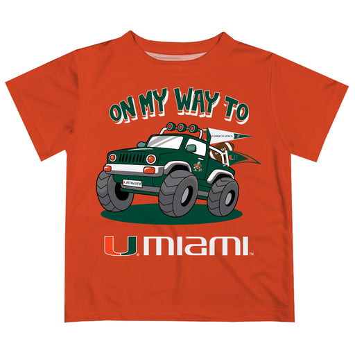 Miami Ohio RedHawks  Vive La Fete Monster Truck Boys Game Day Orange Short Sleeve Tee