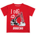 Minnesota State Dragons Vive La Fete Excavator Boys Game Day Red Short Sleeve Tee