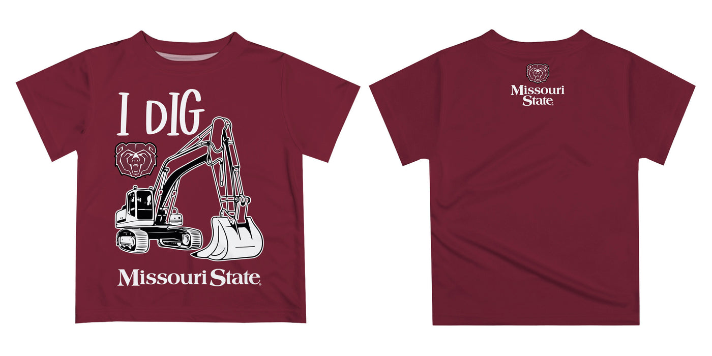 Missouri State Bears Vive La Fete Excavator Boys Game Day Maroon Short Sleeve Tee - Vive La Fête - Online Apparel Store