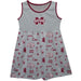 Mississippi State Bulldogs Sleeveless Tank Dress Girls Gray Repeat Print Hand Sketched Vive La Fete Impressions