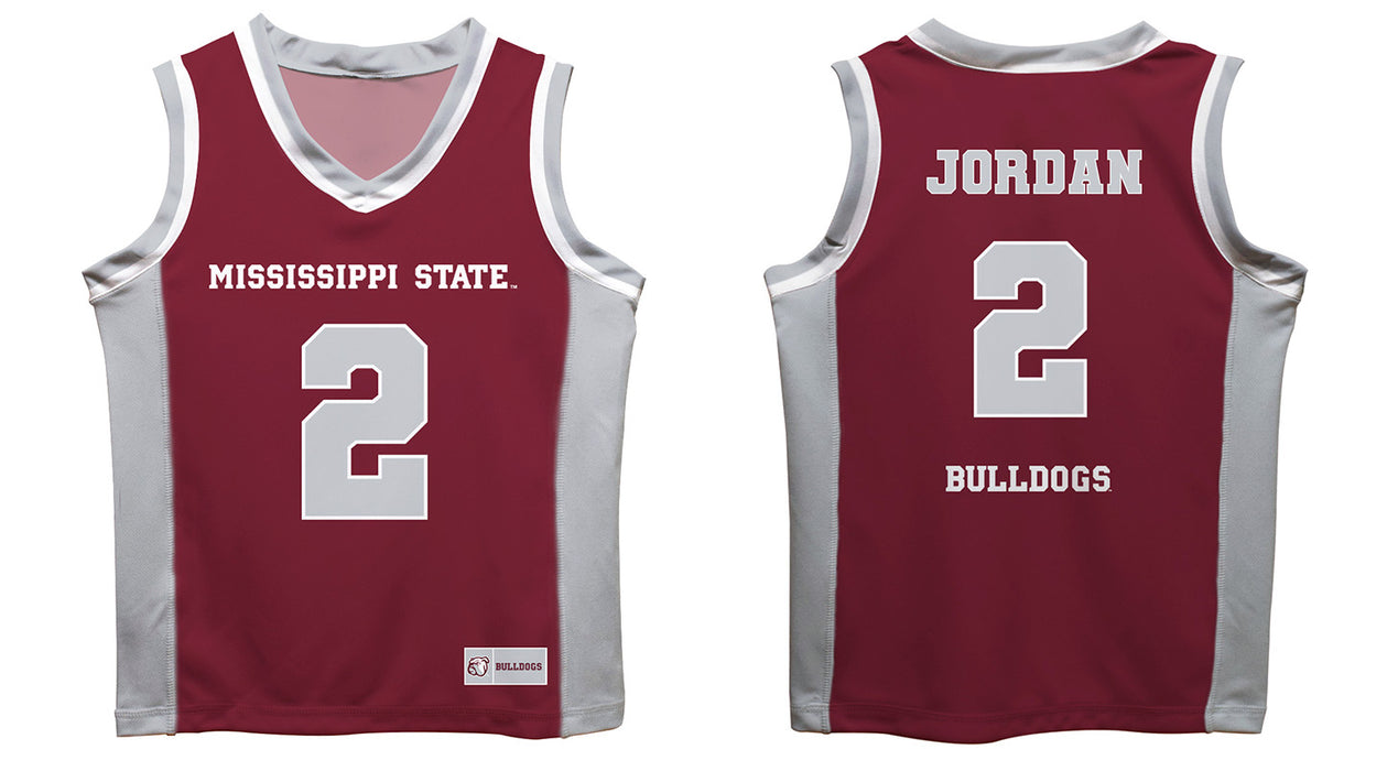 Mississipi State  Vive La Fete JerKaila Jordan Game Day Maroon Boys Basketball Jersey