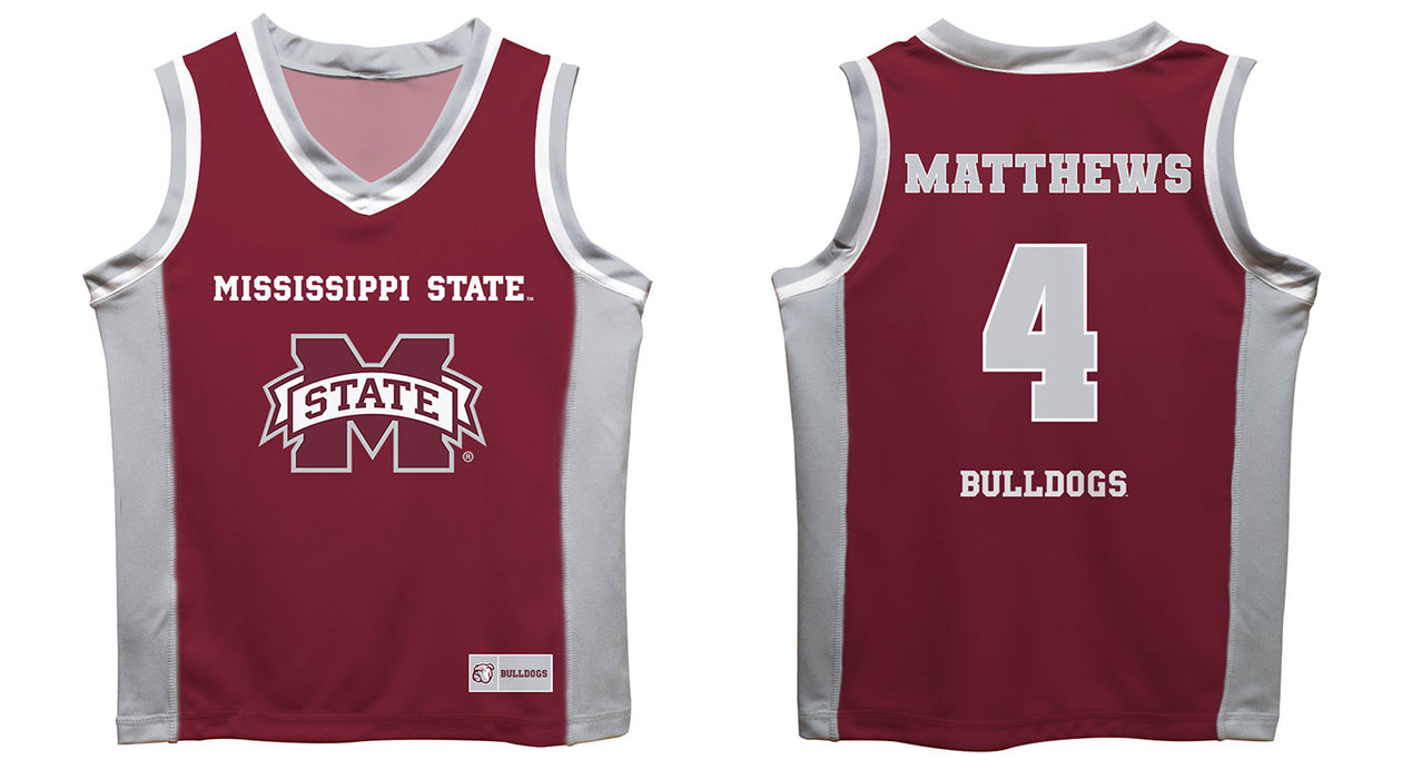 Mississipi State  Vive La Fete Cameron Matthews Game Day Maroon Boys Basketball Jersey