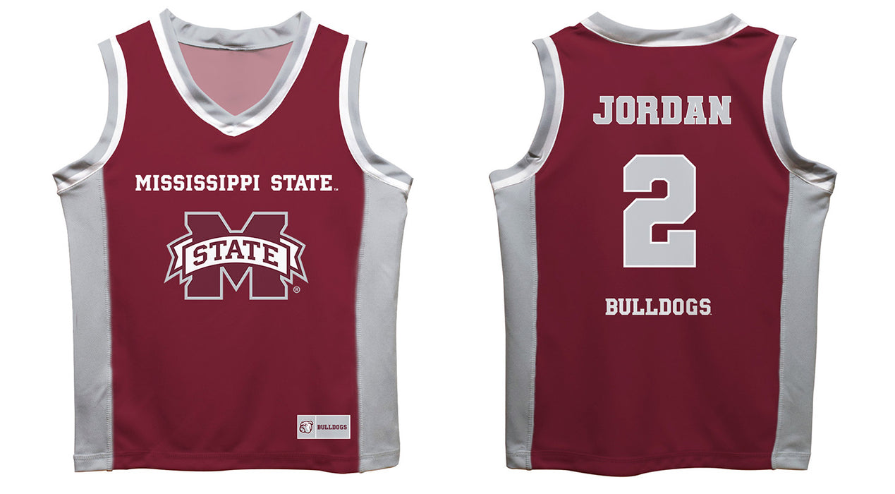 Mississipi State  Vive La Fete JerKaila Jordan Game Day Maroon Boys Basketball Jersey