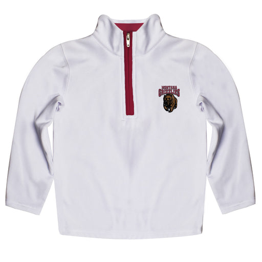 University of Montana Grizzlies Hand Sketched Vive La Fete Impressions Artwork  White Quarter Zip Pullover V1