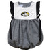 Michigan Tech Huskies MTU Embroidered Black Gingham Girls Bubble