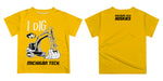 Michigan Tech Huskies MTU Vive La Fete Excavator Boys Game Day Gold Short Sleeve Tee - Vive La Fête - Online Apparel Store