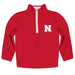 University of Nebraska Huskers Hand Sketched Vive La Fete Impressions Artwork  White Quarter Zip Pullover V1